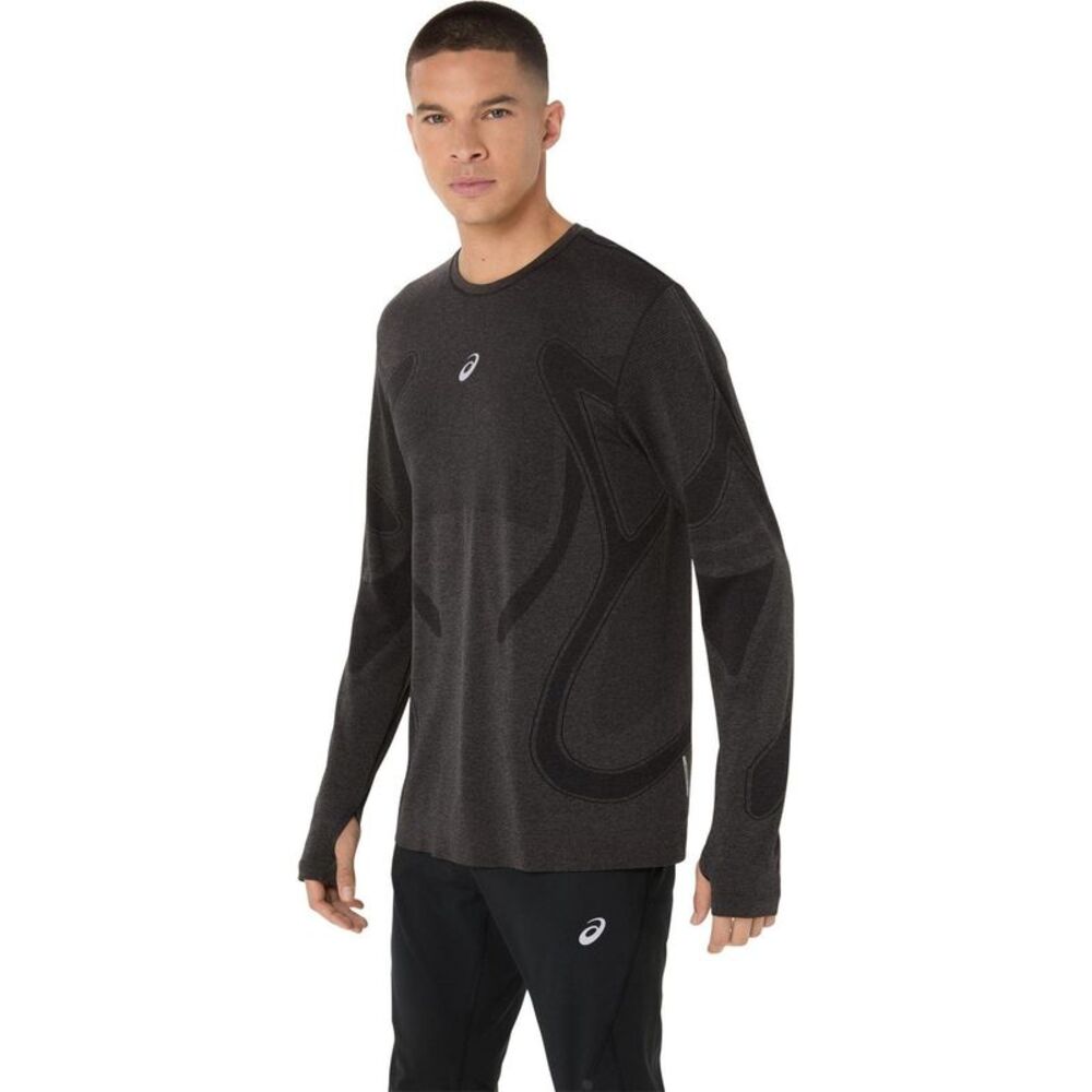 Asics Mens Seamless Long-Sleeved Track Top / Black